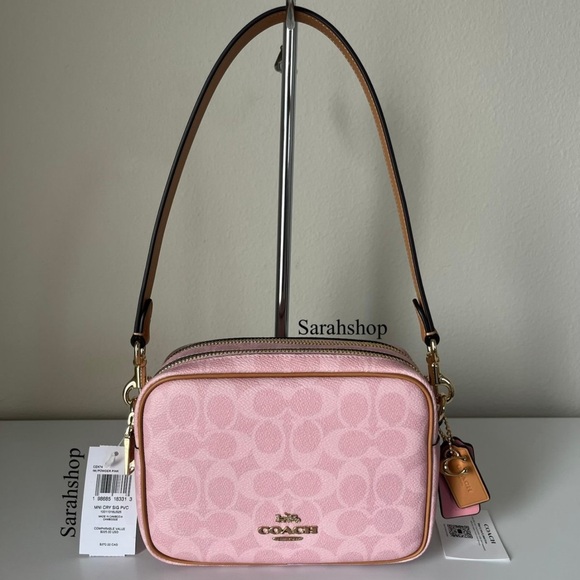 Coach Light Pink and Tan Crossbody Bag - Picture 9 of 9